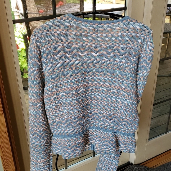 BCBGMaxAzria Alayna Unique Zip/Or Opened Textured Knit Sz. L Jacket NWT - Picture 5 of 15